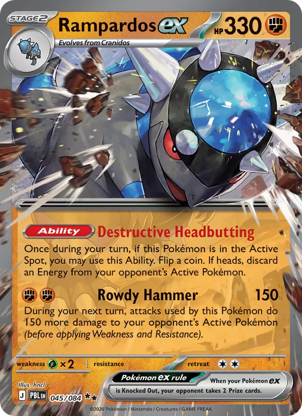 Rampardos ex, Pitch Black 045