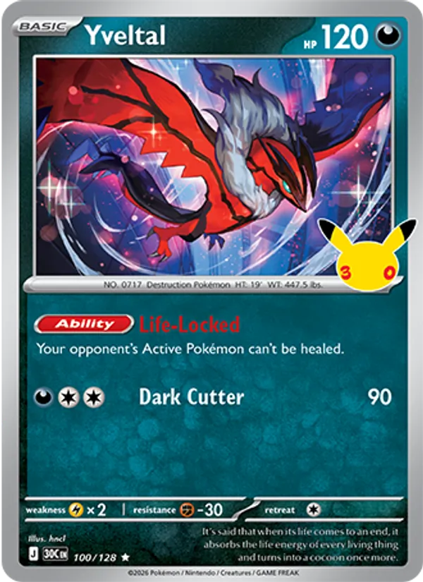 Yveltal, 30th Celebration 100