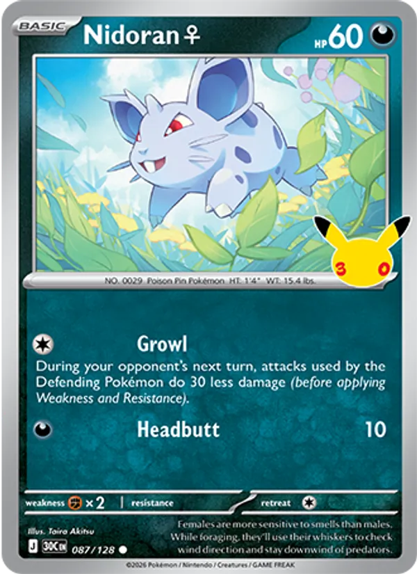 Nidoran♀, 30th Celebration 087