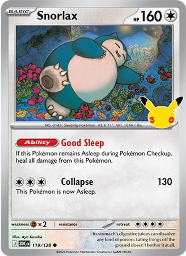 Snorlax, 30th Celebration 119