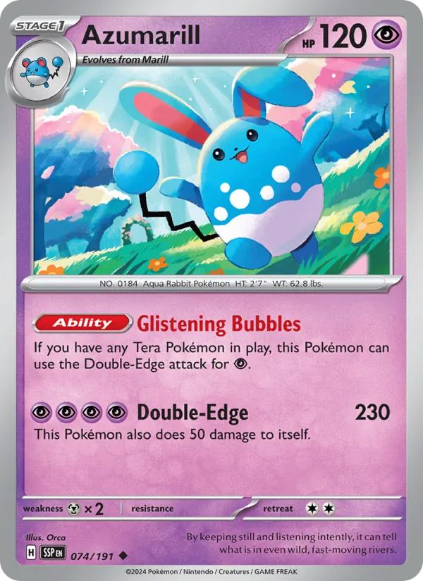 Azumarill, Surging Sparks 074