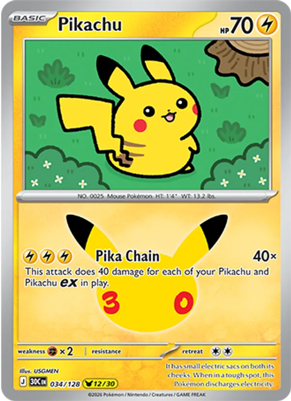 Pikachu, 30th Celebration 034