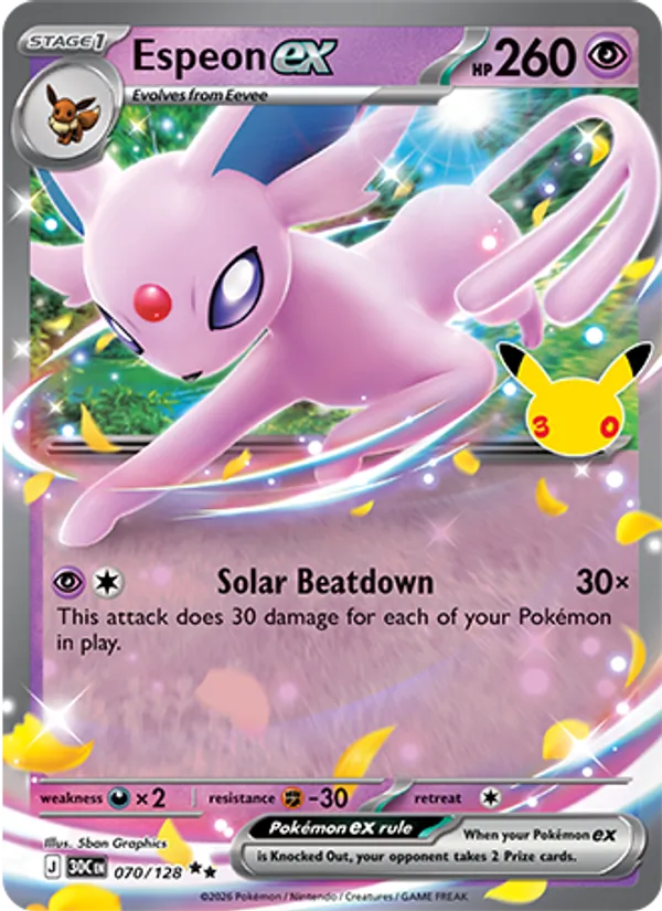 Espeon ex, 30th Celebration 070