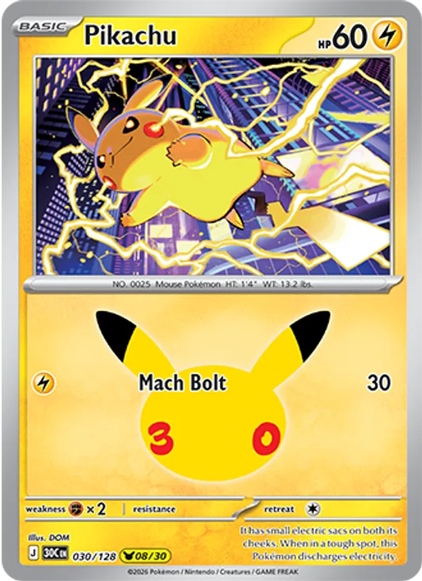 Pikachu, 30th Celebration 030