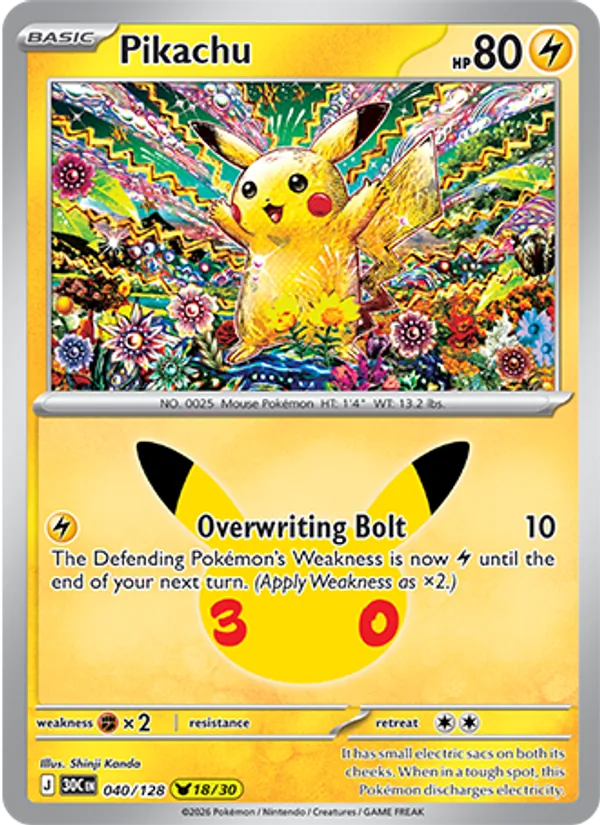 Pikachu, 30th Celebration 040