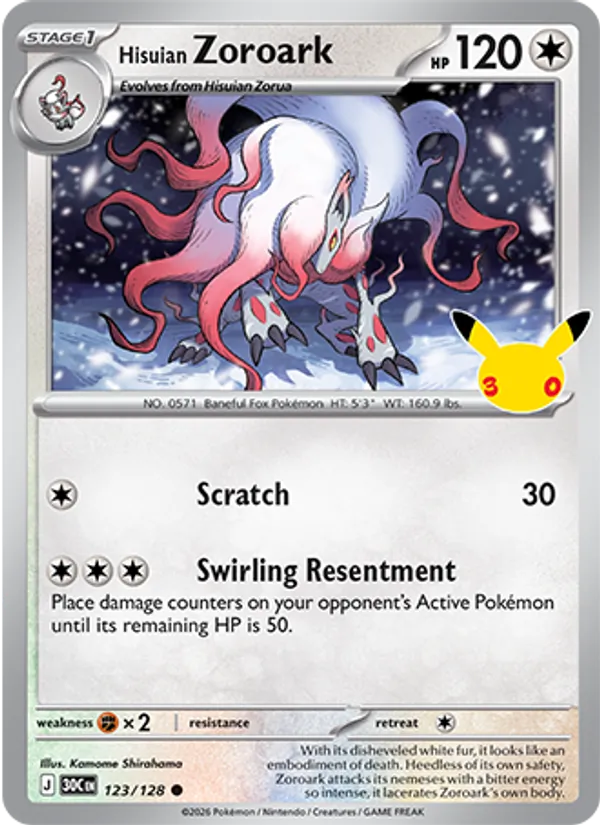 Hisuian Zoroark, 30th Celebration 123