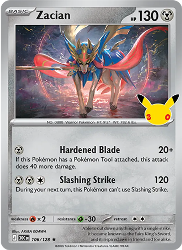 Zacian, 30th Celebration 106