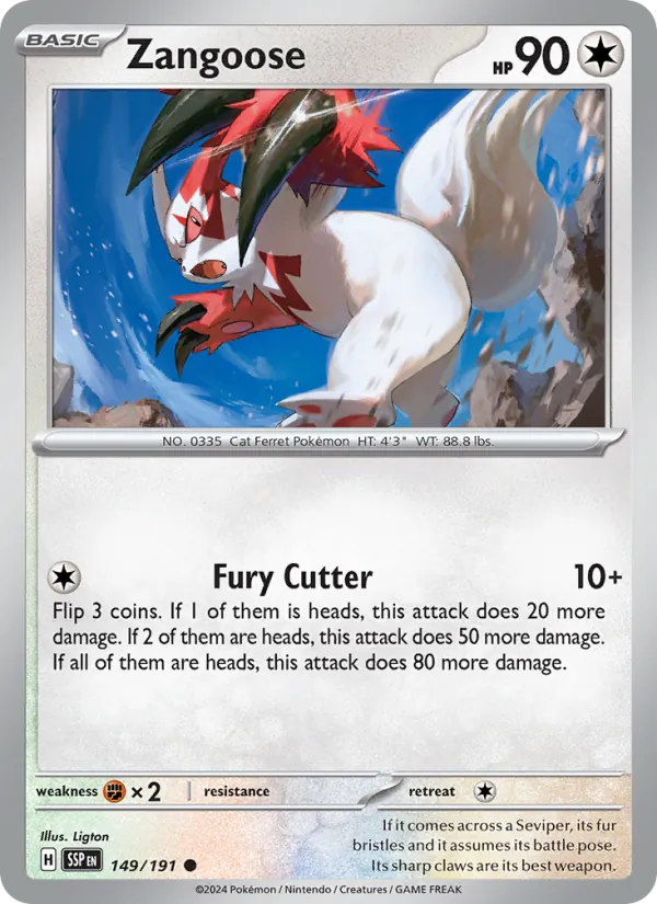 Zangoose, Surging Sparks 149