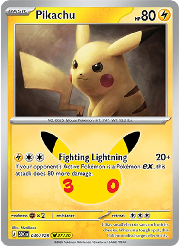 Pikachu, 30th Celebration 049