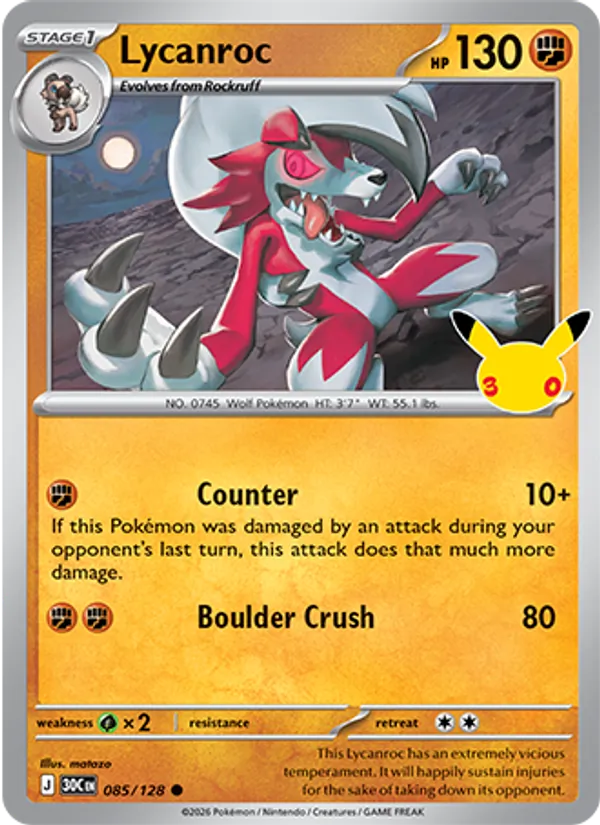 Lycanroc, 30th Celebration 085